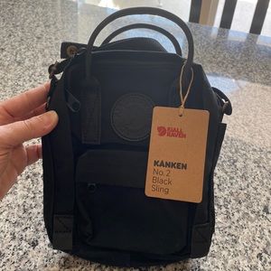 New fjallraven “kanken” no.2 black sling
